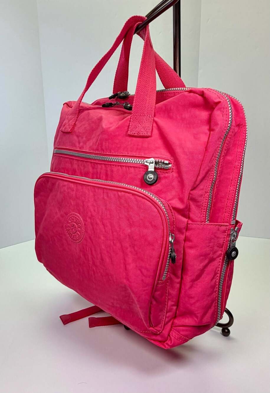 Kipling Large Laptop Backpack in Pink
